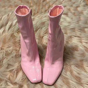 Pink Steve Madden booties. Size 9.